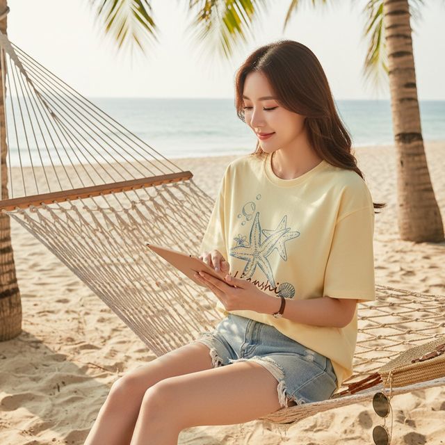 불가사리 프린팅 데일리 반팔 티셔츠 SD-260417