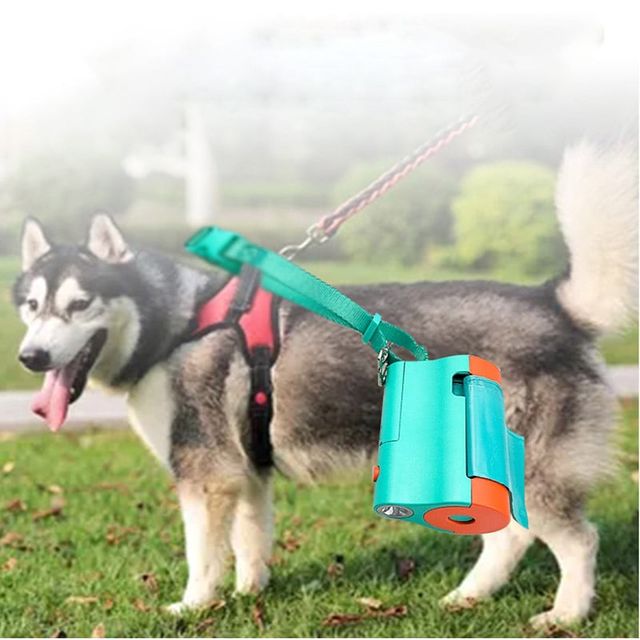 강아지 배변 봉투 LED등 케이스 고양이 외출 산책 똥봉투