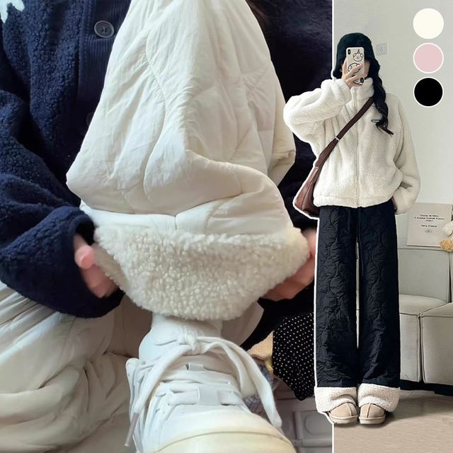 여성 기모 퍼 와이드 밴딩팬츠 EL-1004652