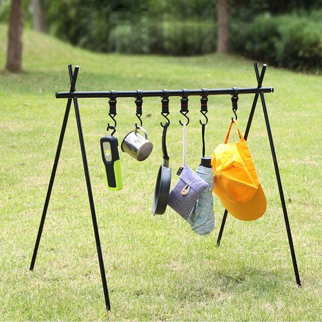 키밍 접이식 캠핑 거치대 캠핑 행거 다용도 걸이