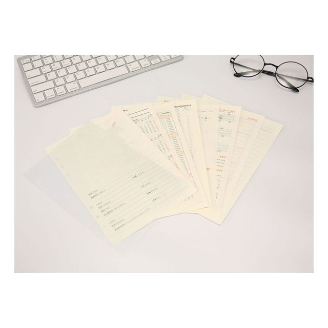 A5 가죽 업무다이어리 속지 2개입 노트속지 수첩속지