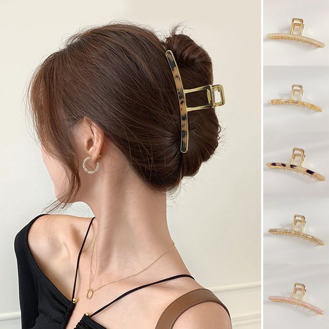 일자 마블 자개 집게핀 URK-171