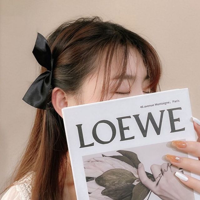 반리본 포인트 집게핀 2P 지수 옆머리핀 반묶음핀