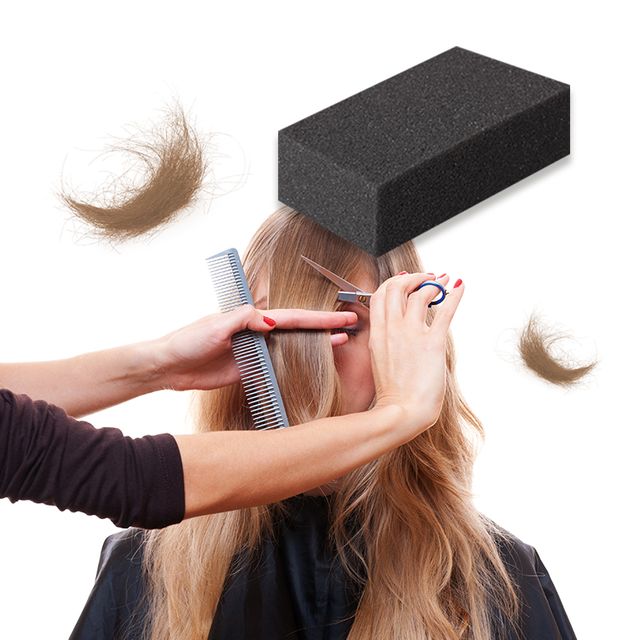 미용실 스폰지 이발 미용재료 머리카락 얼굴털이개