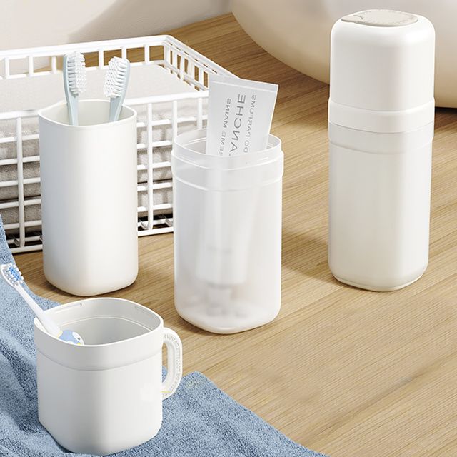 장만A844 여행용 양치컵 칫솔보관통 세트 통기구멍 칫솔케이스