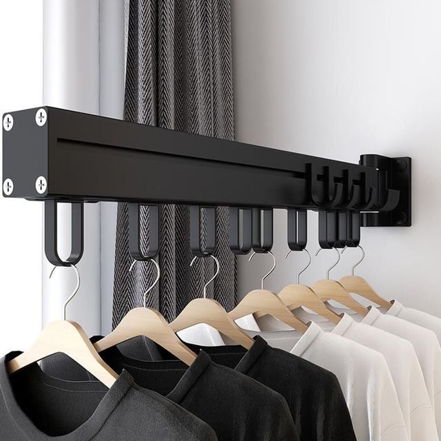 키밍 접이식 신축 가능 빨래 행거 철제 옷걸이