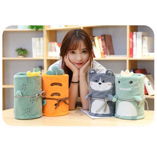 키밍 귀여운 캐릭터 무릎담요 사무실 낮잠 블랭킷