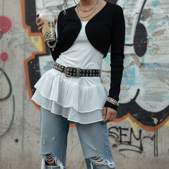 레이어드 프릴 민소매 이너 나시 LM-1006329