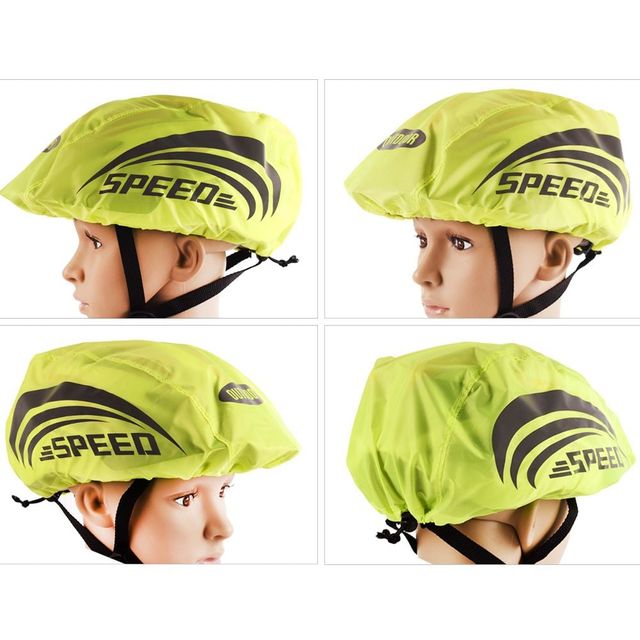 방수 반사 자전거 헬멧 커버 형광 그린 방풍 안전장비