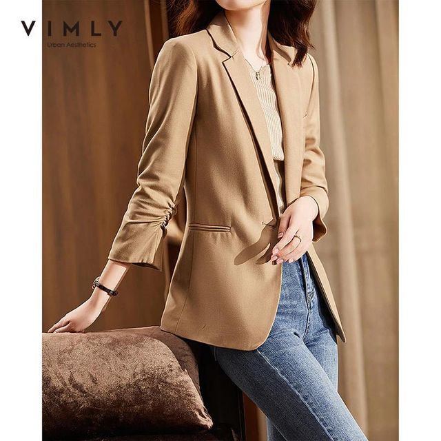 [해외] 여성을위한 VIMLY 패션 자켓 가을 2021 새로운 캐주얼
