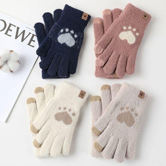 귀여운 냥 발바닥 기모 터치 가능 장갑 URD-1004034