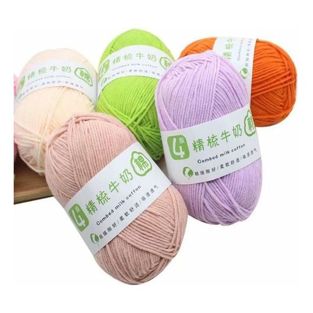 손뜨개 코바늘 인형실 소품용 면사 100g