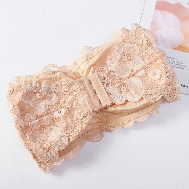 레이스 오프숄더 노와이어 브라 튜브탑 여성 속옷