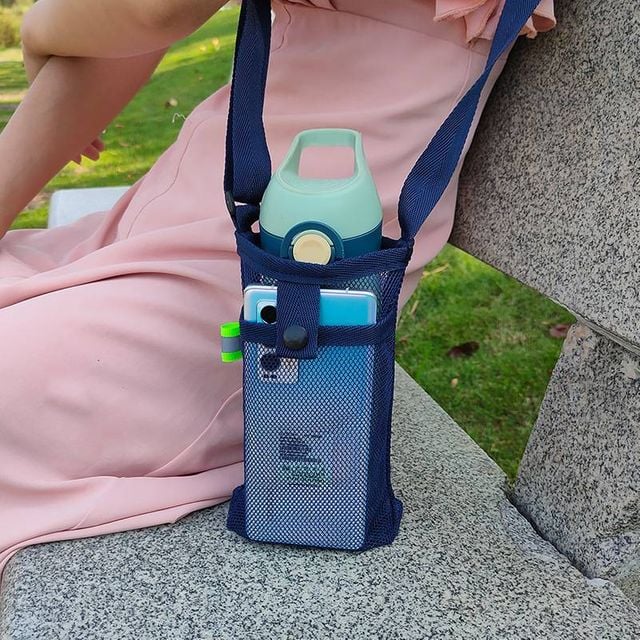 물병 매쉬 가방 여행 휴대용 텀블러 물컵 크로스 파우치 커버