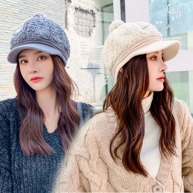 여성용 겨울 방한 양털 모자 따뜻한 뽀글이 캡