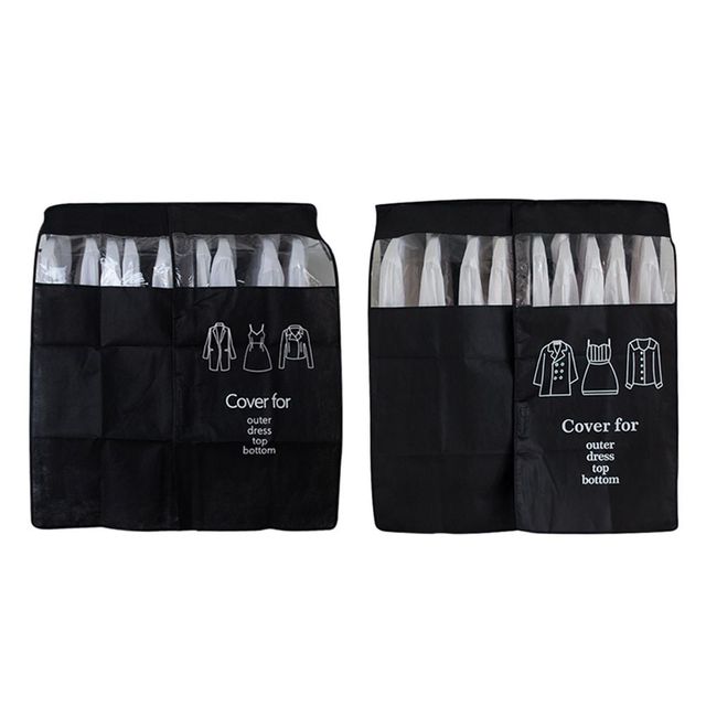 블랙 옷장 행거 커버 옷걸이 보호 커버형 행거