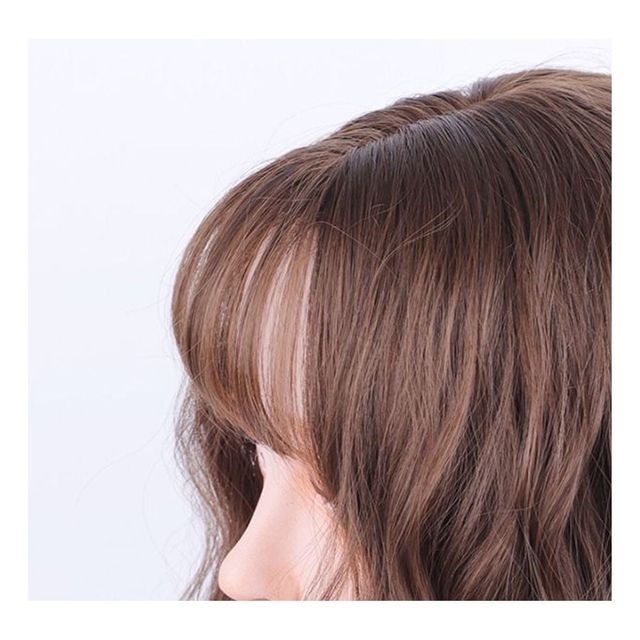 미디움 단발 웨이브 여성 통가발 패션 스타일