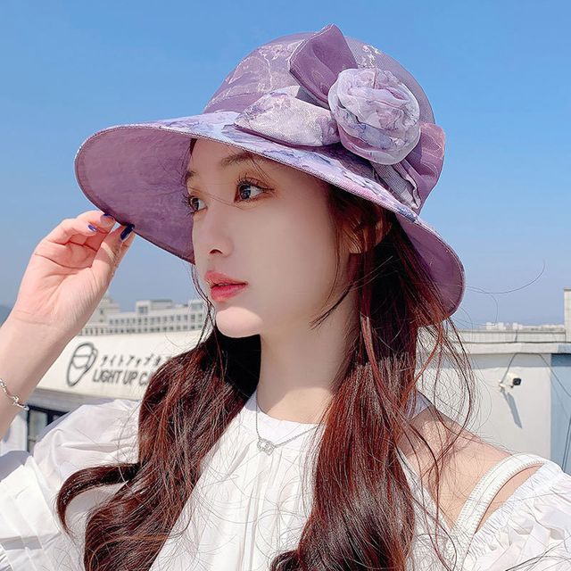 오간자 플라워 버킷햇 ELM-119