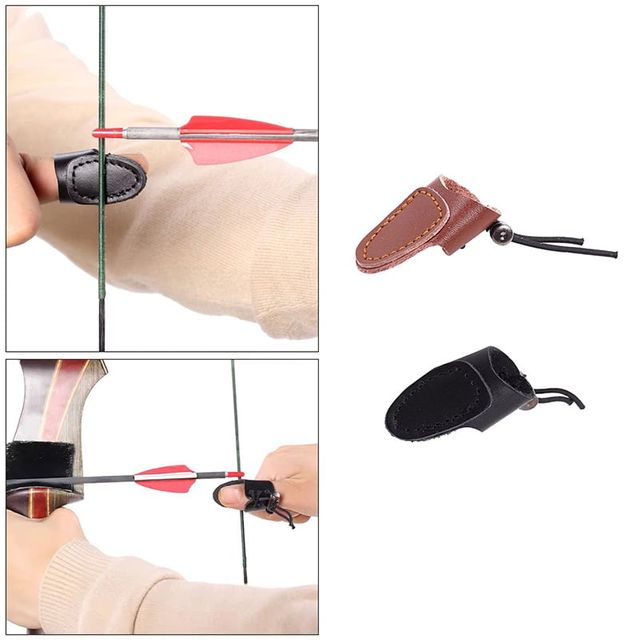 양궁 손가락 고정 보호대 2p 가죽 지지대 아대 연습