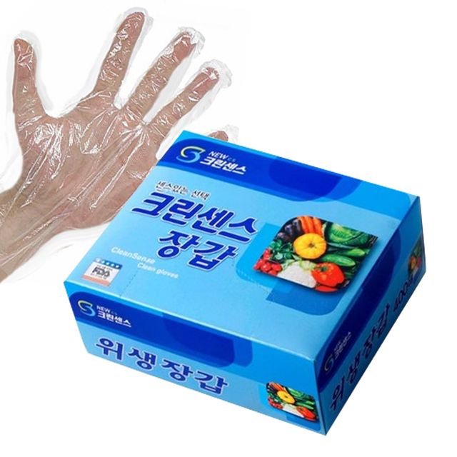 크린센스 위생장갑 일회용 비닐장갑 400매