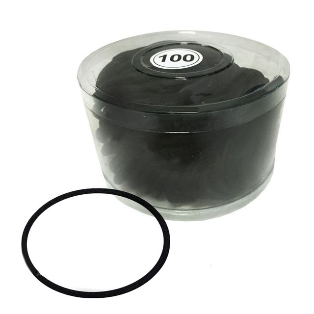 매듭없는 검정고무줄 100P 코사지 헤어밴드