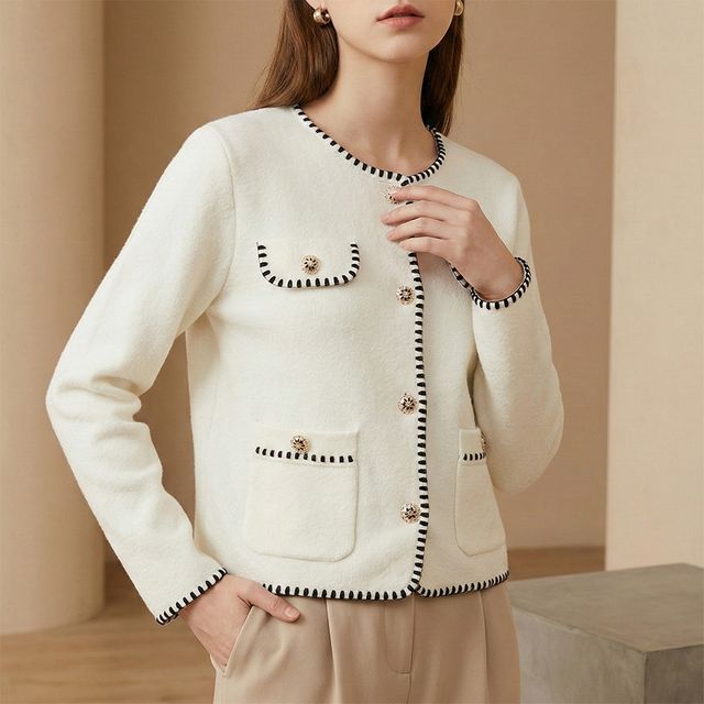 샤인 포켓 트위드 자켓 하객룩 FLS-1006258