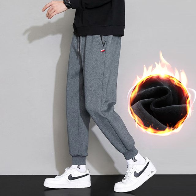 남성 트레이닝 팬츠 겨울 융털 기모 츄리닝 조거 바지