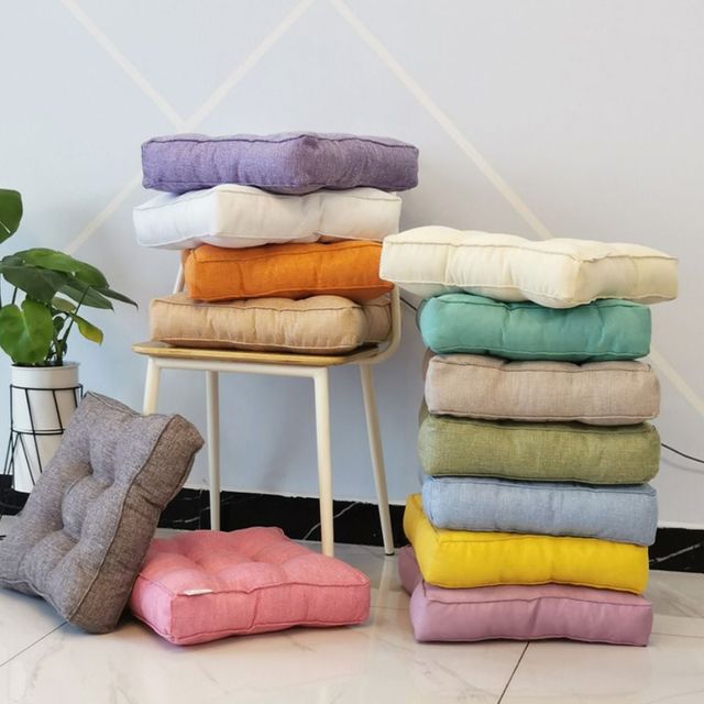 북유럽 스타일 9cm 두께 사각 방석 쿠션 의자용 사무실 인테리어