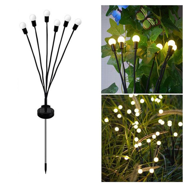 키밍 태양광 흔들리는 반딧불 정원등 장식조명 6구