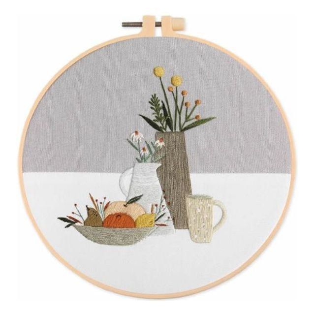 프랑스 자수 꽃자수 DIY 패키지 세트 초보자용 홈 인테리어