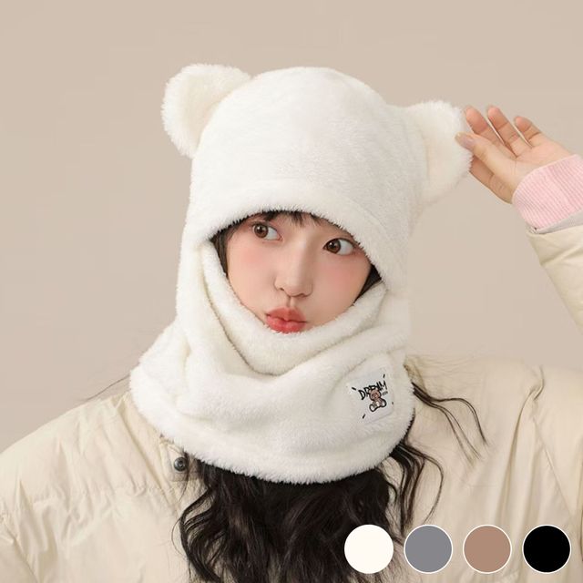 귀 디자인 360도 보들털 앞로고 워머 URD-1004036