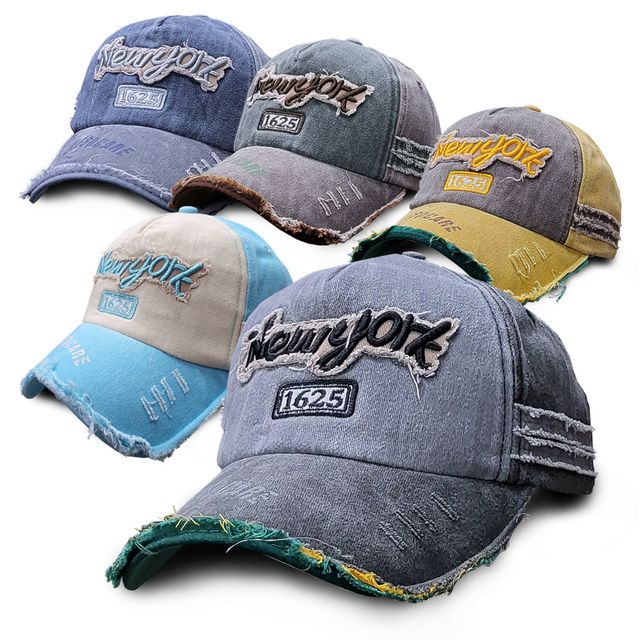 워싱볼캡 뉴욕1625 빈티지 워시드 스크래치 야구모자