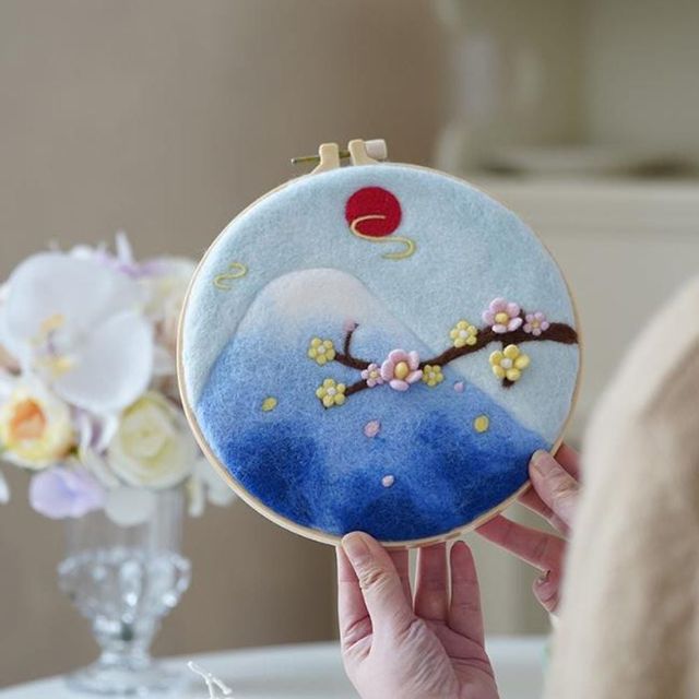 양모 펀치니들 DIY 자수 패키지 공예 키트