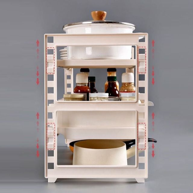 주방 욕실 정리 선반 길이 조절 가능 수납대