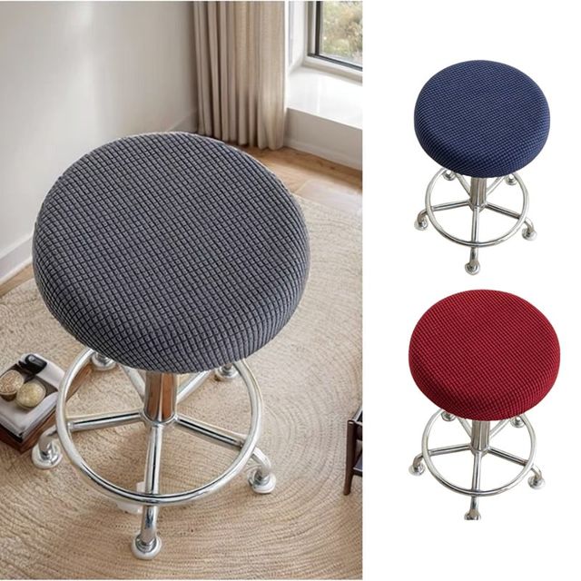 고탄력 원형 의자커버 2P 둥근 덮개 방진 오염방지