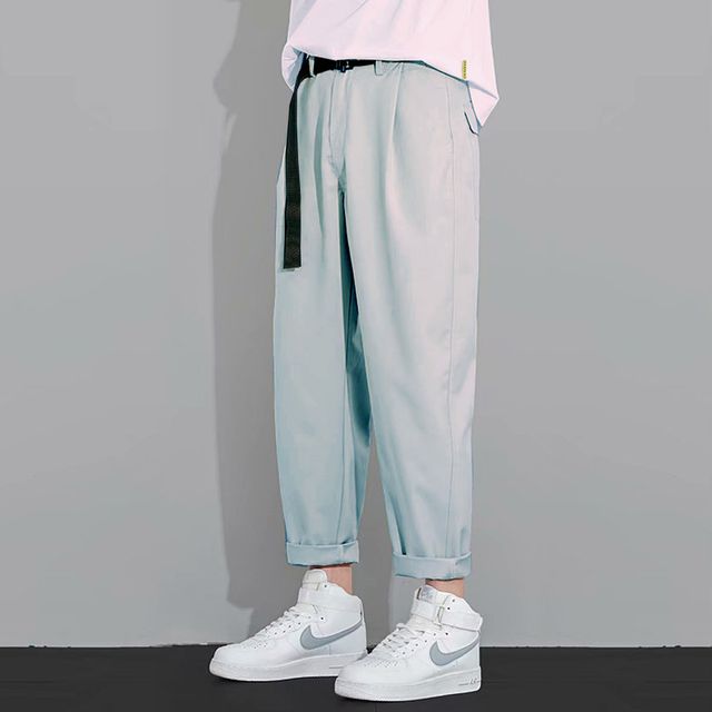 9부 테이퍼드핏 슬랙스 세미 와이드 핀턱 편한 팬츠