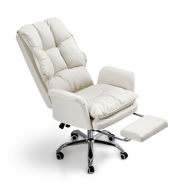 리클라이너 사무용 의자 높이조절 푹신한 가죽 체어