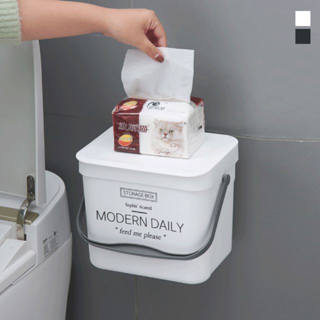 키밍 다용도 벽걸이 부착형 분리수거함 쓰레기통