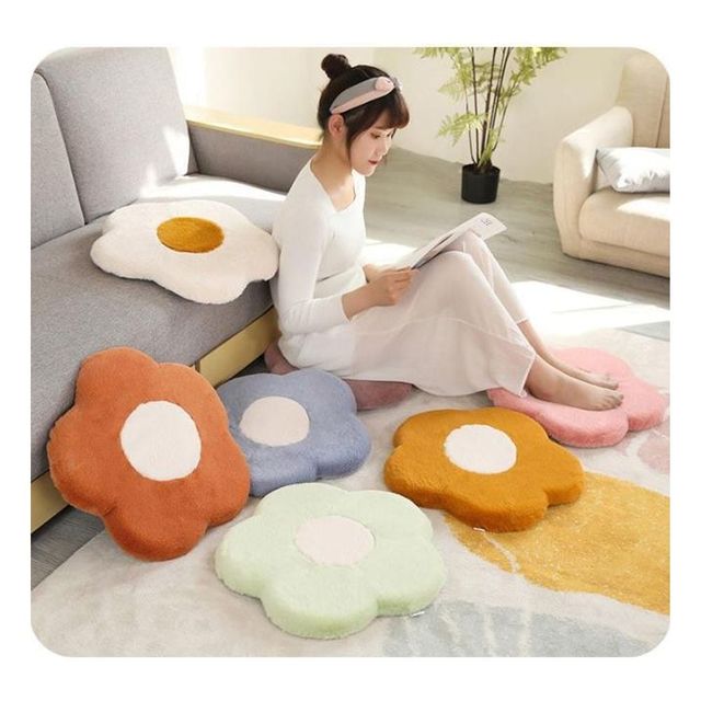 키밍 인테리어 꽃방석 차량용 쿠션 의자 등쿠션 카페용