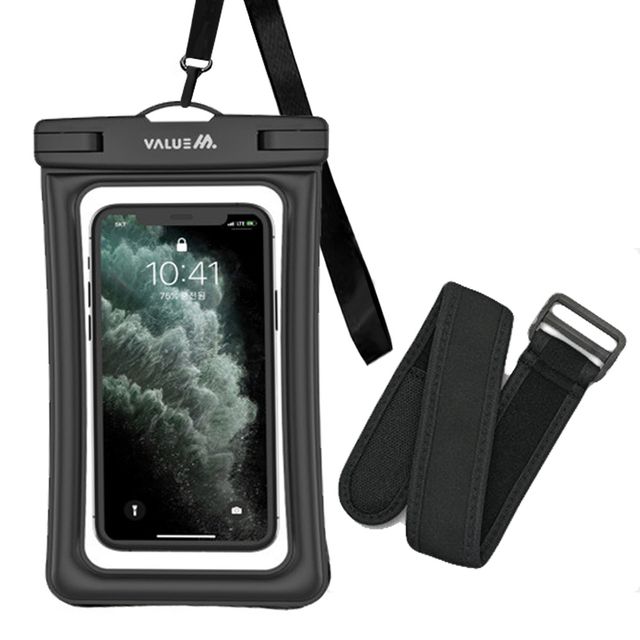 벨류엠010 대형 스마트폰 방수팩 암밴드 파우치 IPX8