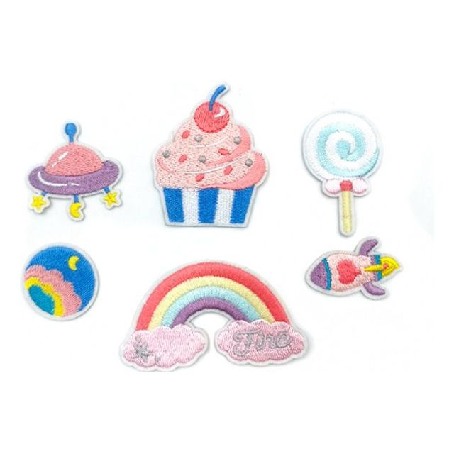 키밍 귀여운 자수 패치 리폼 의류와펜 가방리품 DIY