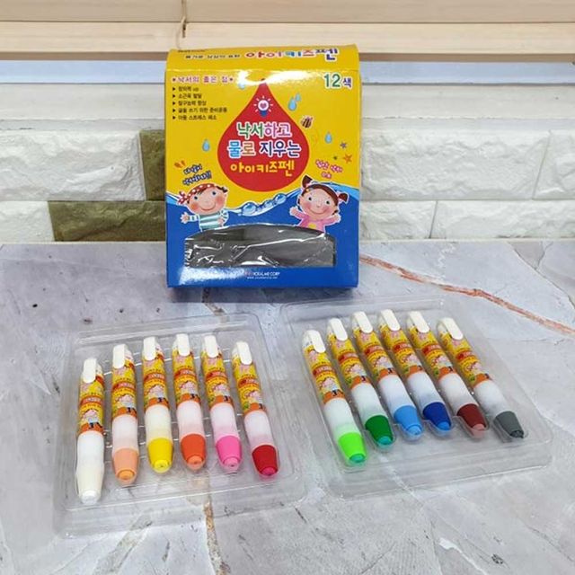 키즈펜 12색 낙서펜 색깔펜 문구용품 사무용품 색펜(제작 로고 인쇄 홍보 기념품 판촉물)