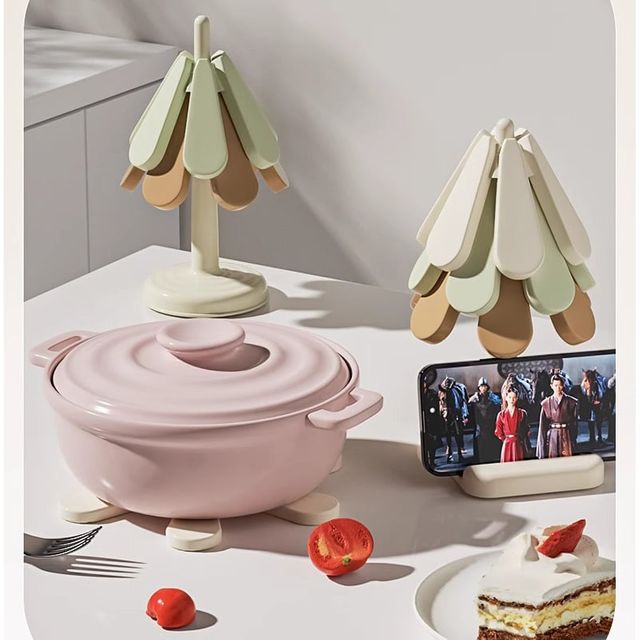 다용도 접이식 받침세트 냄비받침 핸드폰 거치대