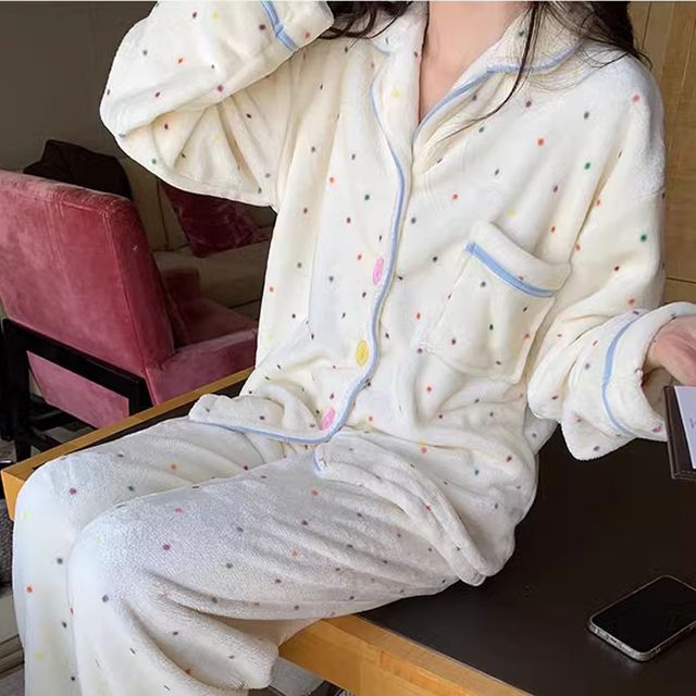 달콤컬러도트 포근한 파자마세트 IT-1004276