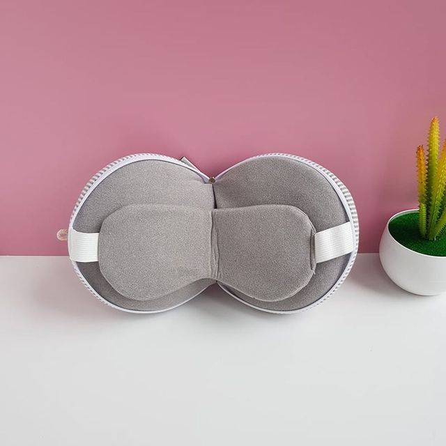 여행용 일체형 목베개 휴대 안대 세트 기내용 목쿠션