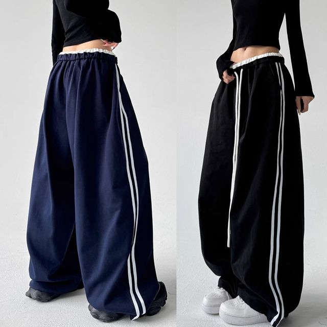 아이젝 레이어드 밴딩 두줄 와이드바지 SD-250437