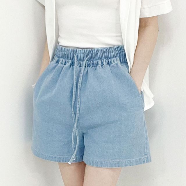 밴딩 데님 숏팬츠 HPC-1007846