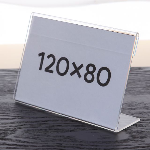 아크릴 POP 꽂이 가격표 메뉴판 투명 스탠드 12x8