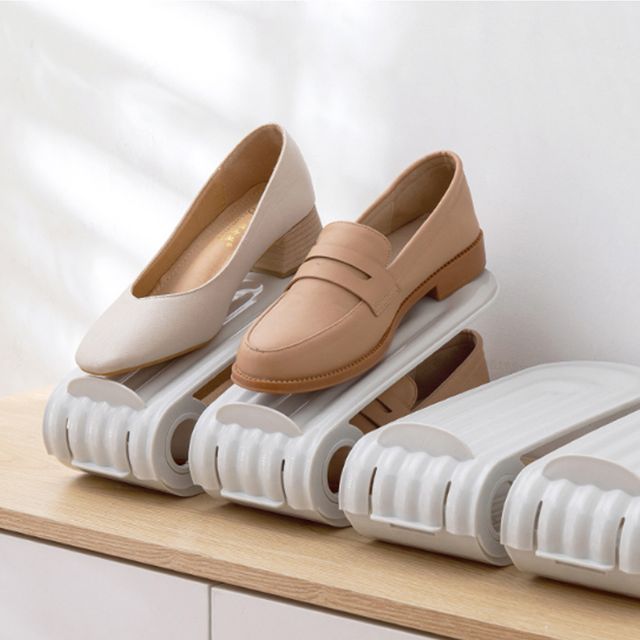 높이 조절 신발 수납 정리대 (2P 1SET) 슈즈랙