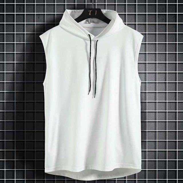 남성 쿨원단 민소매 후드 티셔츠 OSM-1006569